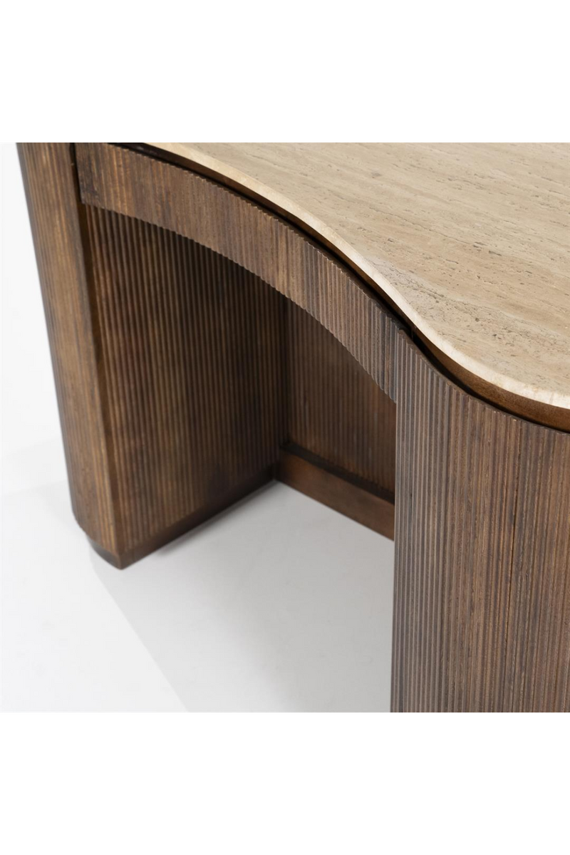 Organic Shape Travertine Desk | Eleonora Mari | Oroatrade.com