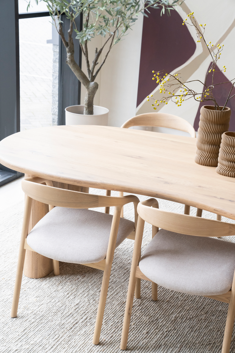 Varnished Oak Organic Dining Table | Eleonora Josh | Oroatrade.com