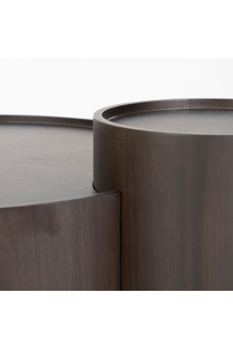 Walnut Round Nesting Coffee Tables (2) | Eleonora Max | Dutchfurniture.com