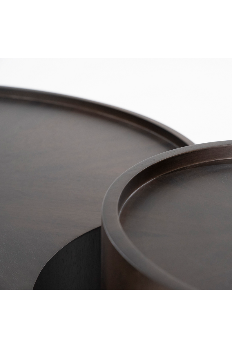 Walnut Round Nesting Coffee Tables (2) | Eleonora Max | Dutchfurniture.com