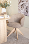 Oak Base Swivel Armchair | Eleonora Connor | Dutchfurniture.com