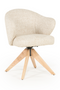 Oak Base Swivel Armchair | Eleonora Connor | Dutchfurniture.com