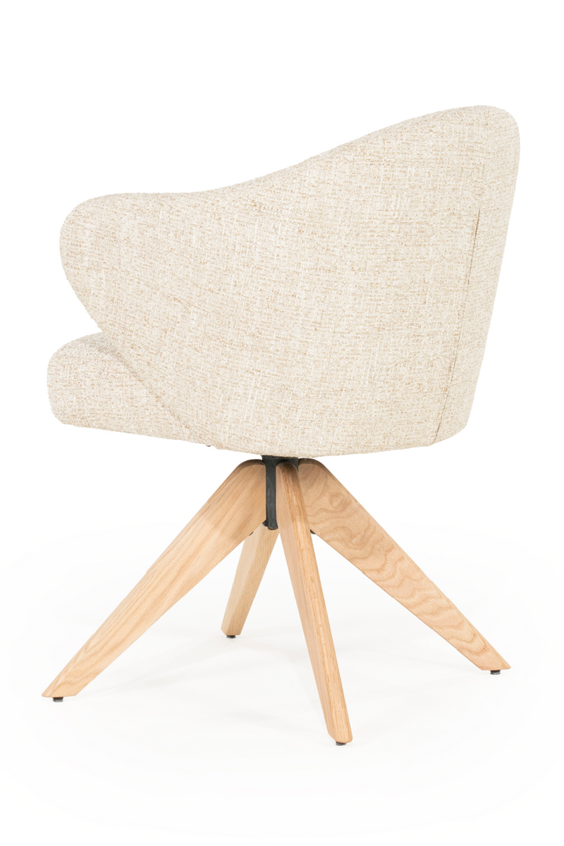 Oak Base Swivel Armchair | Eleonora Connor | Dutchfurniture.com