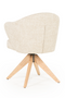 Oak Base Swivel Armchair | Eleonora Connor | Dutchfurniture.com