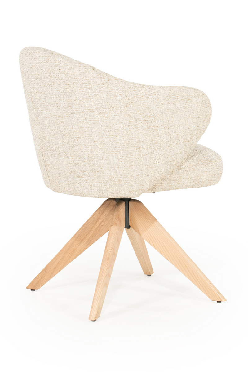 Oak Base Swivel Armchair | Eleonora Connor | Dutchfurniture.com