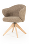 Oak Base Swivel Armchair | Eleonora Connor | Dutchfurniture.com