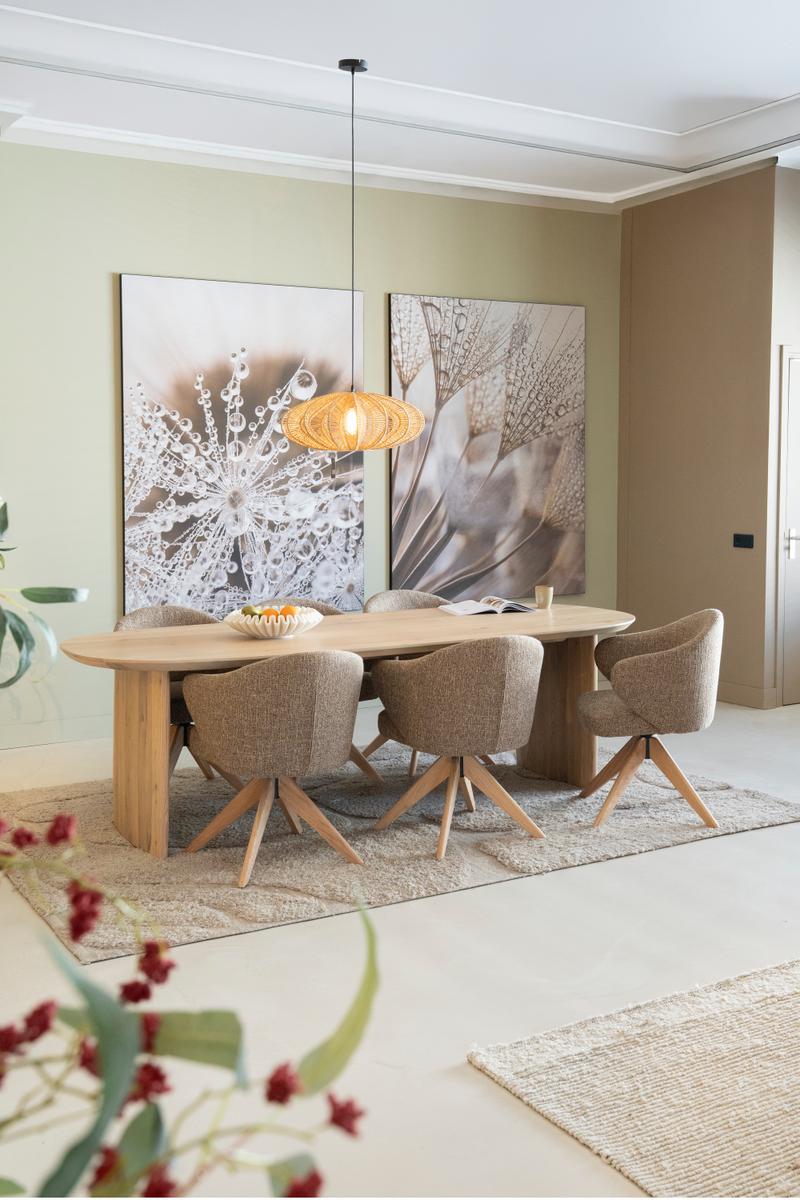 Oak Base Swivel Armchair | Eleonora Connor | Dutchfurniture.com