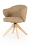 Oak Base Swivel Armchair | Eleonora Connor | Dutchfurniture.com
