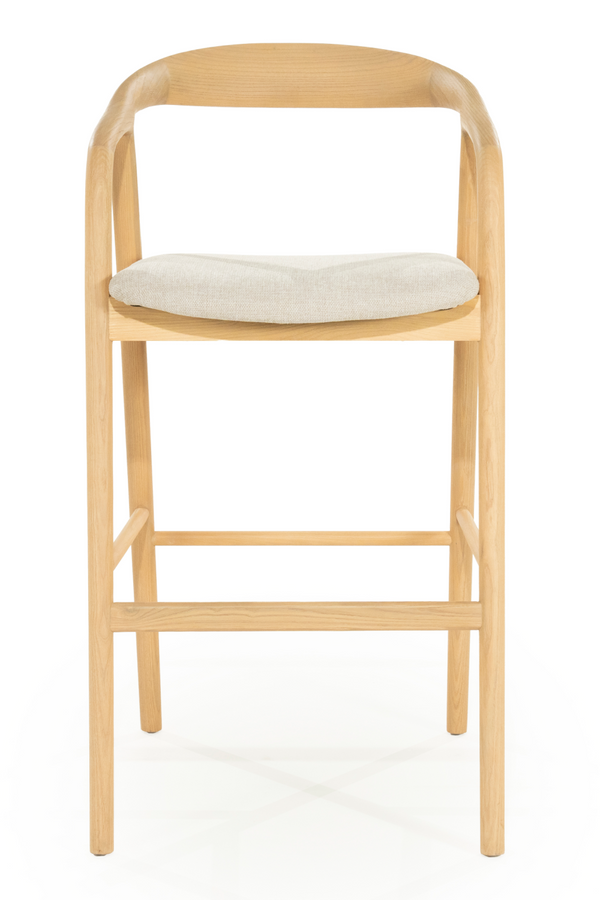 Lacquered Ash Wood Barstool | Eleonora Rayven | Dutchfurniture.com