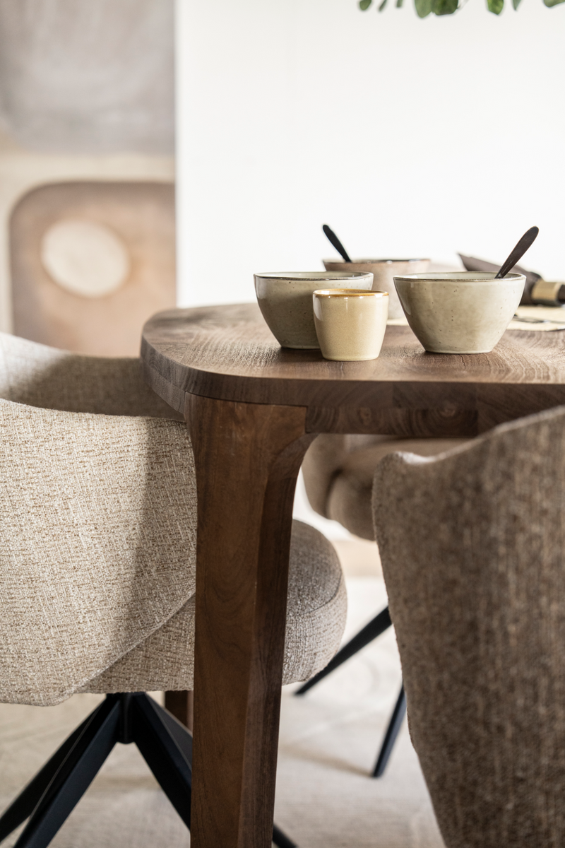 Brushed Mango Wood Dining Table | Eleonora Taylor | Dutchfurniture.com