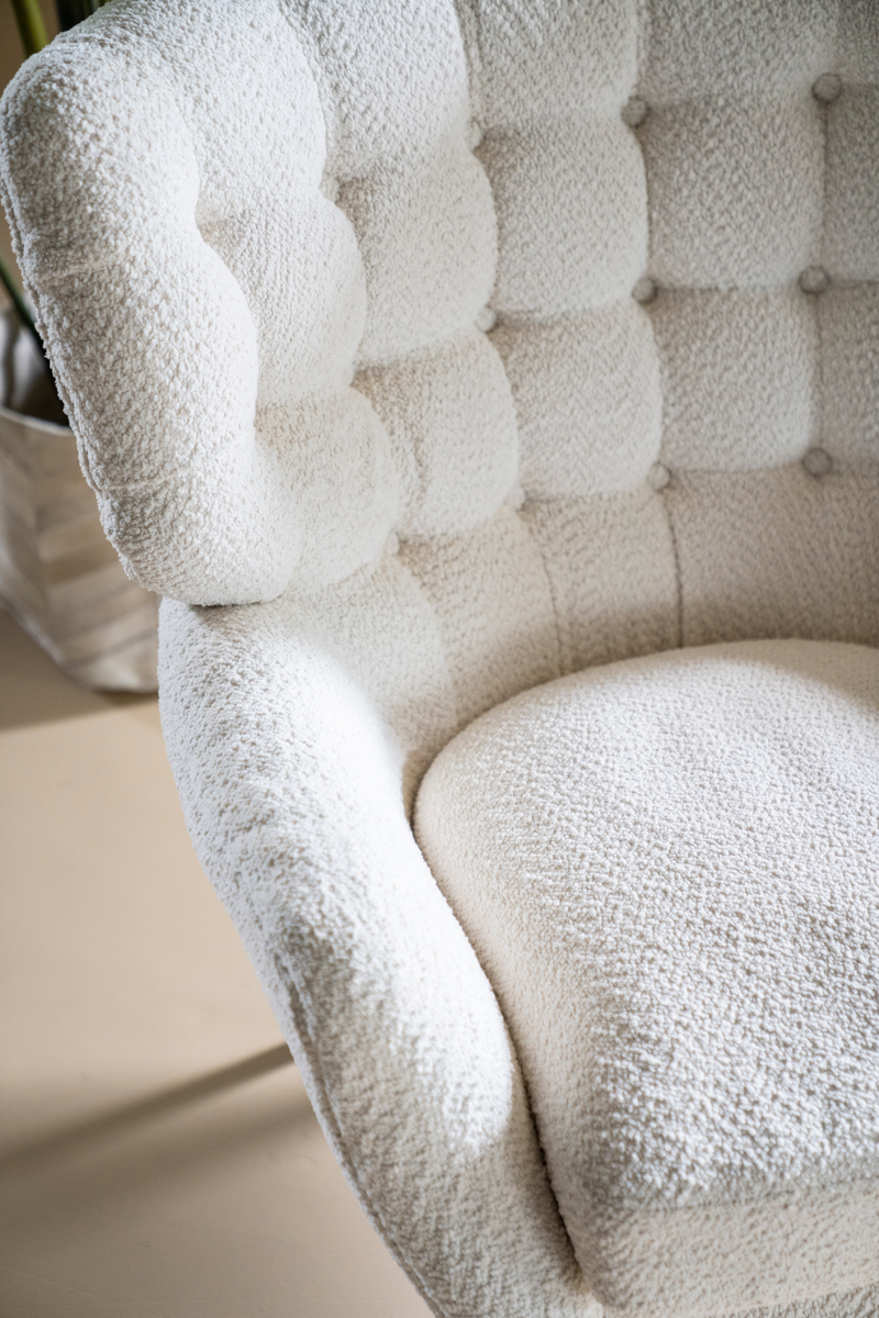 White Linen Wingback Armchair | Eleonora Peter | Dutchfurniture.com