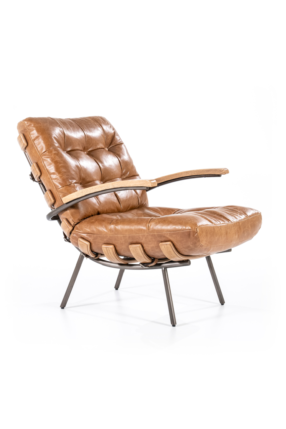 Cognac Mid Century Armchair | Eleonora Bastiaan | Dutchfurniture.com