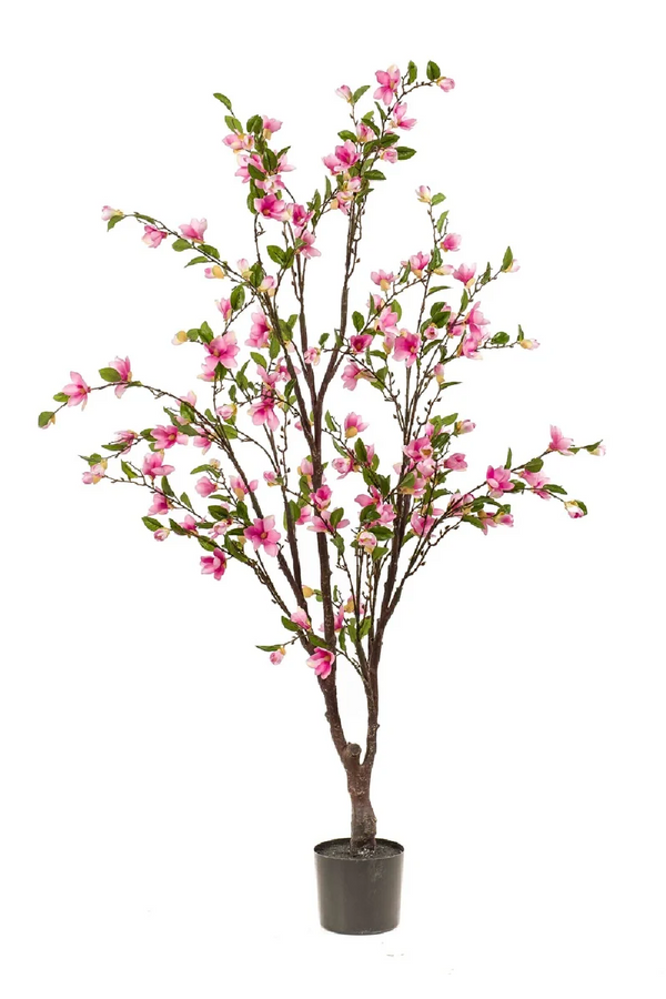 Faux Pink Flowering Trees (2) | Emerald Magnolia | Dutchfurniture.com