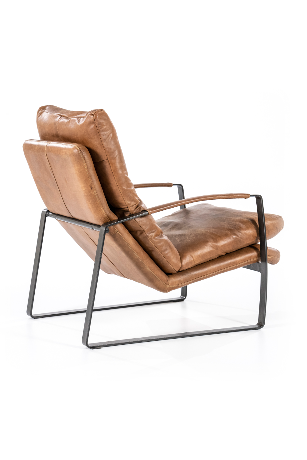 Cognac Leather Lounge Chair | Eleonora Lex | Dutchfurniture.com