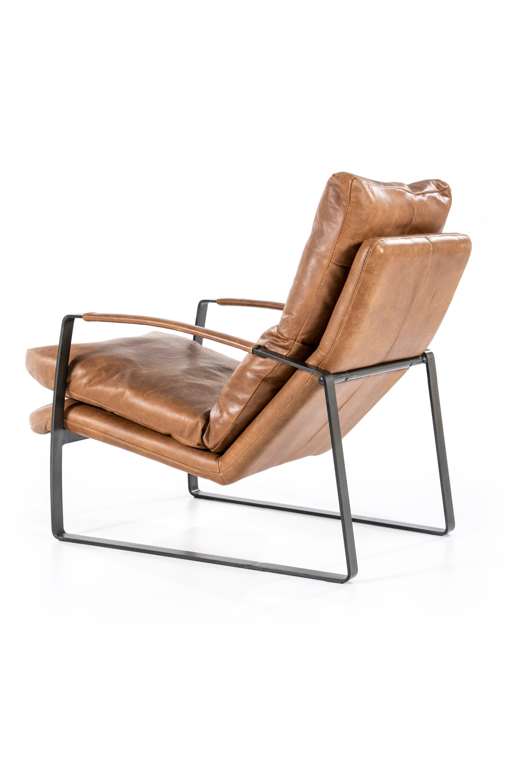 Cognac Leather Lounge Chair | Eleonora Lex | Dutchfurniture.com