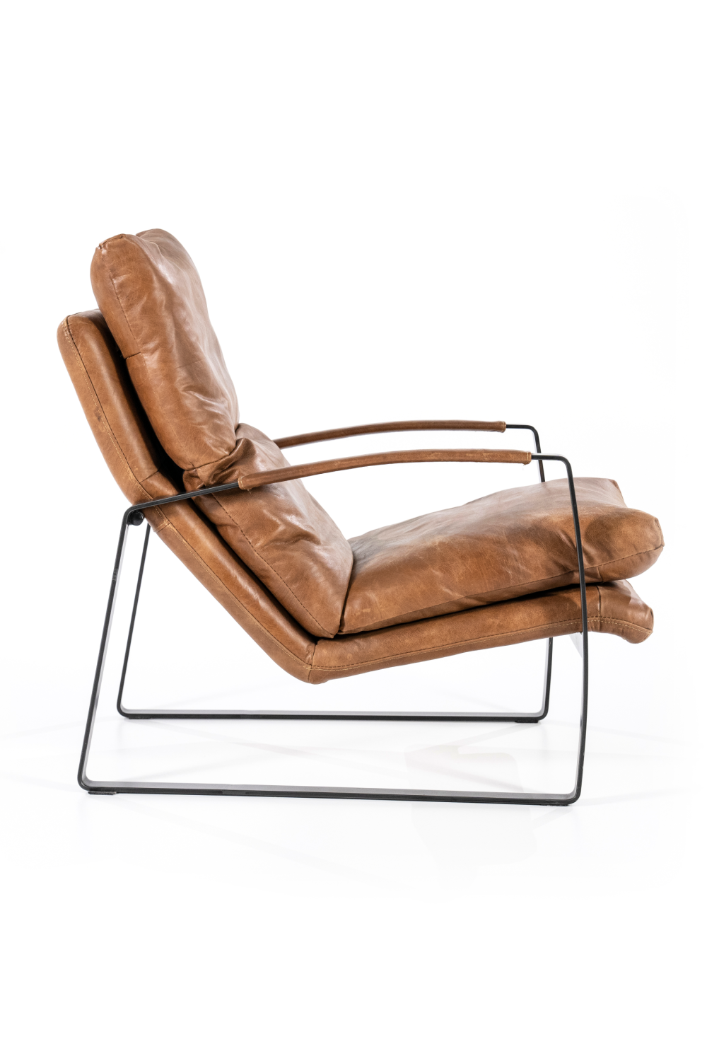 Cognac Leather Lounge Chair | Eleonora Lex | Dutchfurniture.com