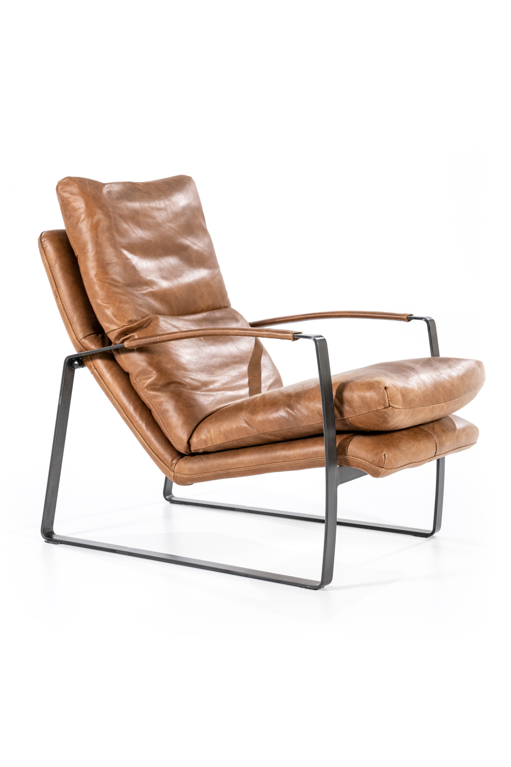 Cognac Leather Lounge Chair | Eleonora Lex | Dutchfurniture.com