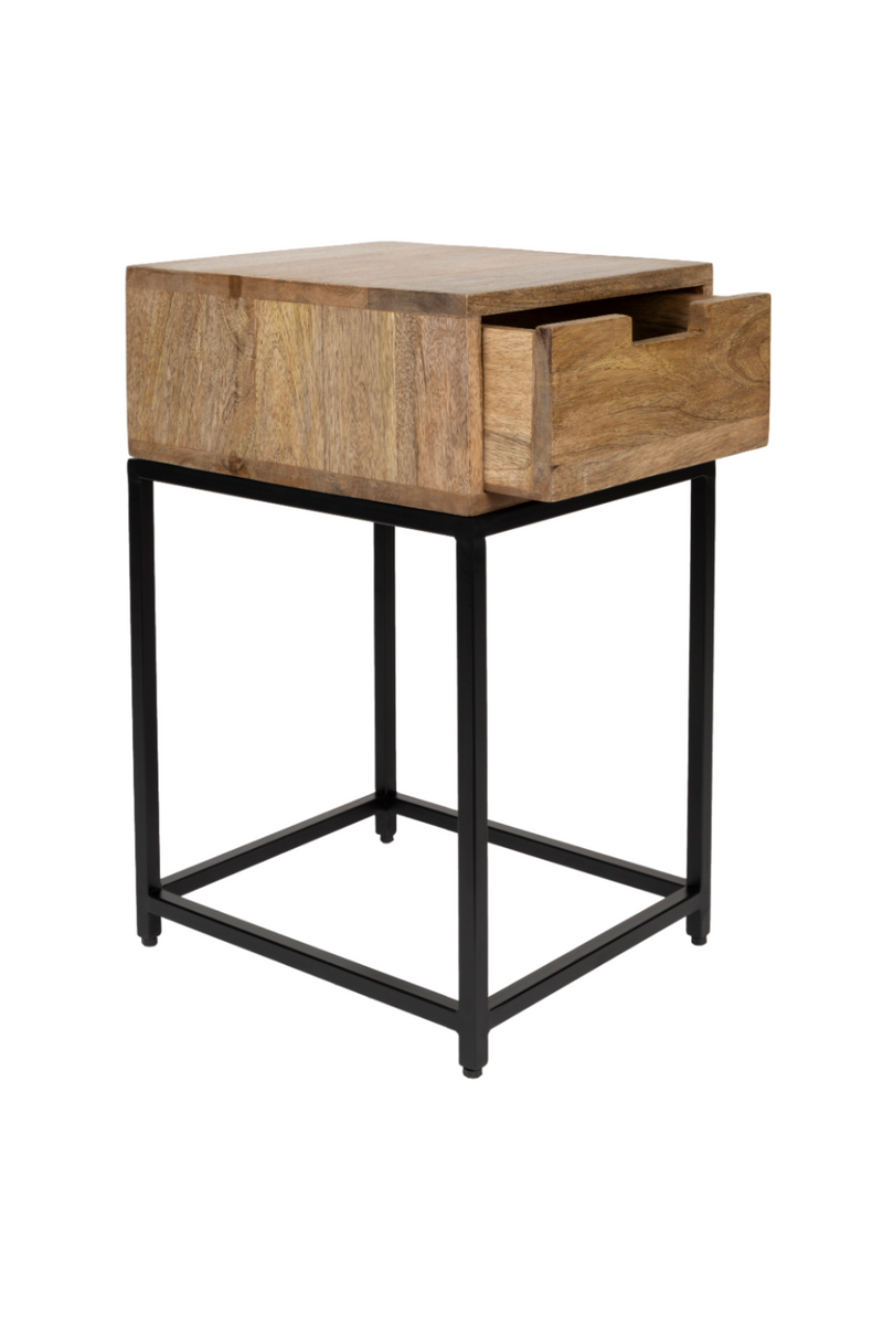 Mango Wood 1-Drawer Side Table | DF Parcq | Dutchfurniture.com