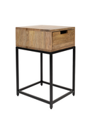 Mango Wood 1-Drawer Side Table | DF Parcq | Dutchfurniture.com