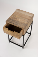 Mango Wood 1-Drawer Side Table | DF Parcq | Dutchfurniture.com