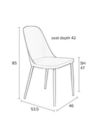 Beige Minimalist Dining Chairs (2) | DF Pip | Oroatrade.com