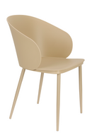 Beige Metal Curved Dining Chairs (2) | DF Gigi | Oroatrade.com