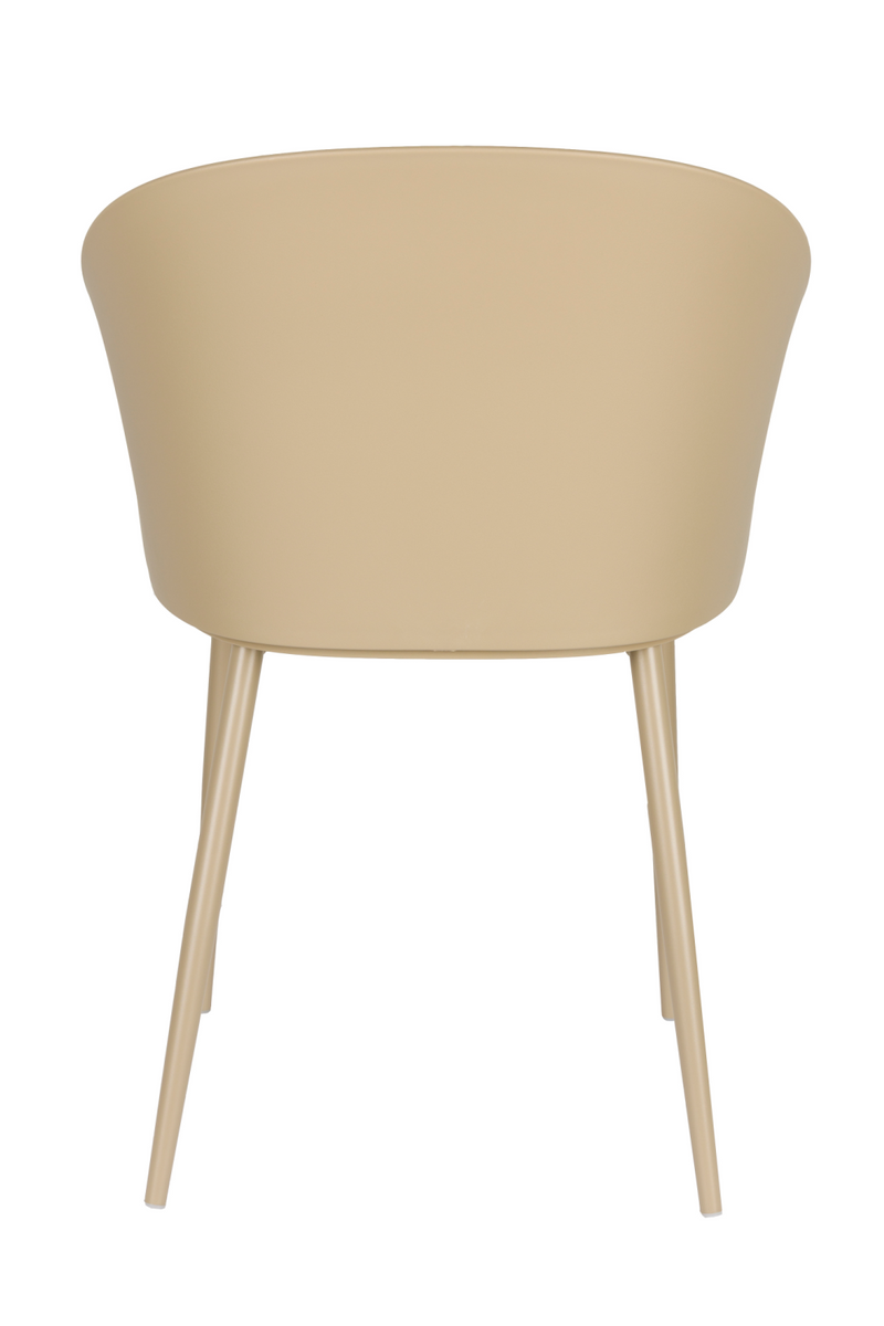 Beige Metal Curved Dining Chairs (2) | DF Gigi | Dutchfurniture.com