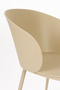 Beige Metal Curved Dining Chairs (2) | DF Gigi | Dutchfurniture.com