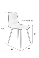 Beige Steel Dining Chairs (2) | DF Leon | Oroatrade.com