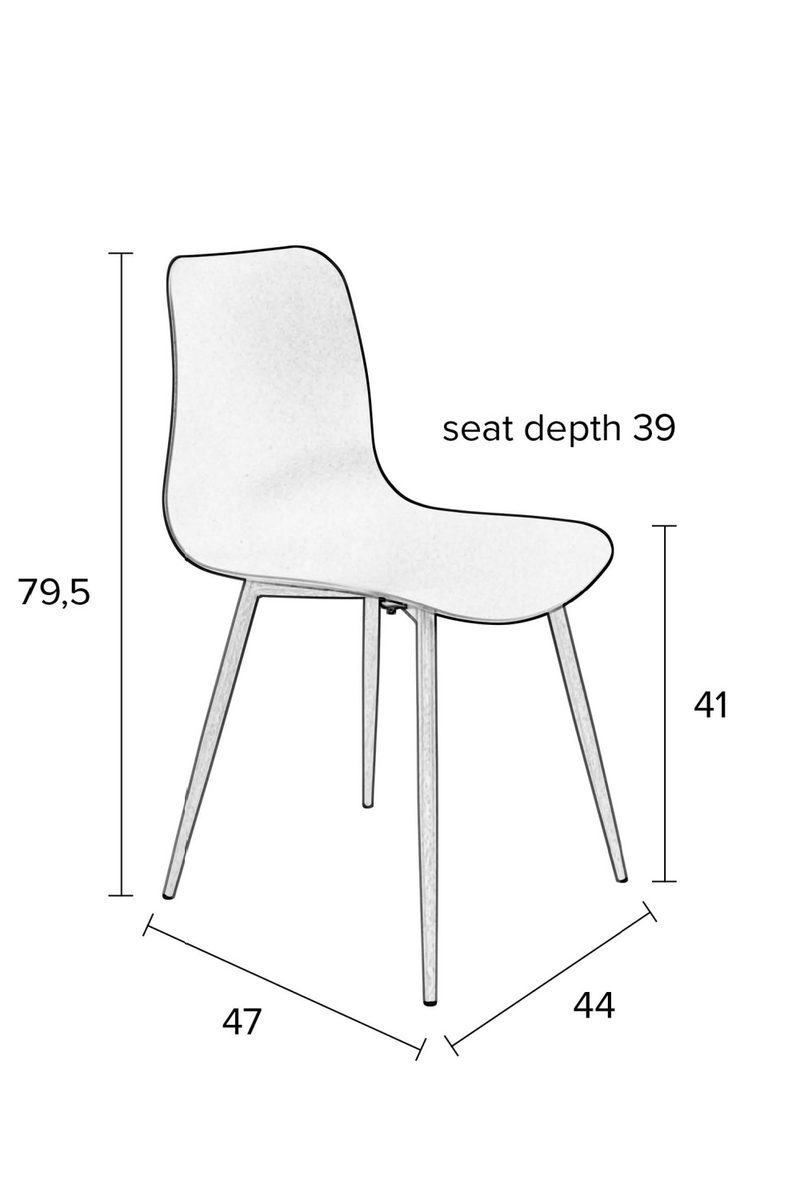 Beige Steel Dining Chairs (2) | DF Leon | Oroatrade.com