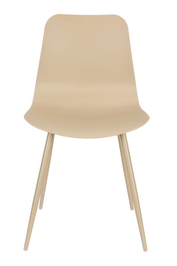 Beige Steel Dining Chairs (2) | DF Leon | Oroatrade.com