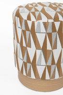 Beige Patterned Stool | DF Ziggy | Dutchfurniture.com