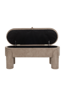 Gray Oval Storage Bench | DF Orly | Dutchfurniture.com