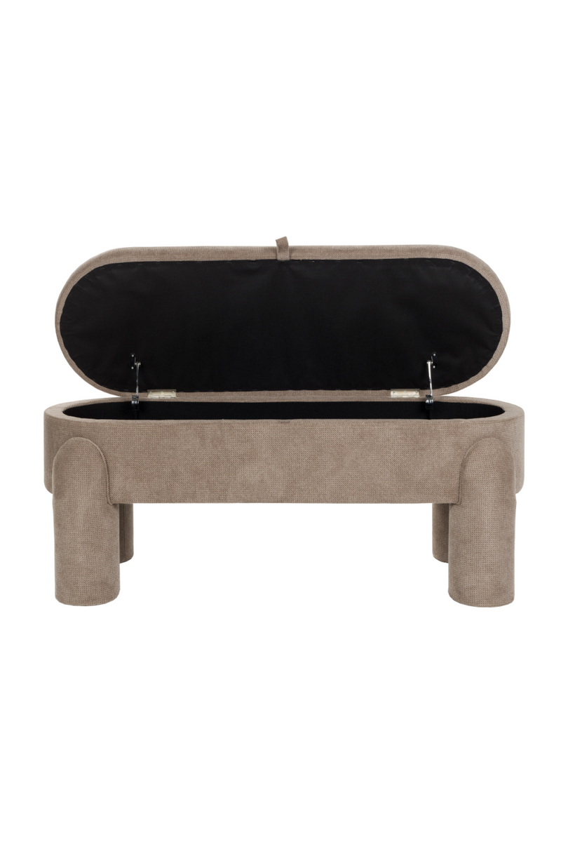Gray Oval Storage Bench | DF Orly | Dutchfurniture.com