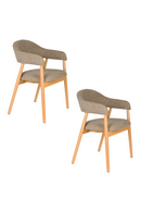 Oak Framed Dining Armchairs (2) | DF Indy | Dutchfurniture.com