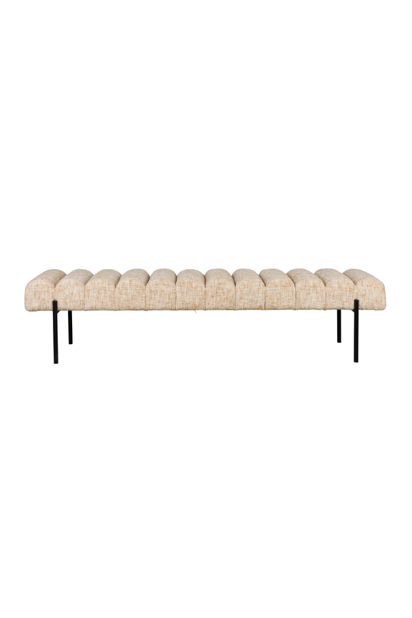 Beige Scalloped Bench | DF Jethro | Dutchfurniture.com