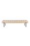 Beige Scalloped Bench | DF Jethro | Dutchfurniture.com