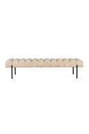 Beige Scalloped Bench | DF Jethro | Dutchfurniture.com