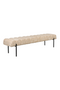 Beige Scalloped Bench | DF Jethro | Dutchfurniture.com