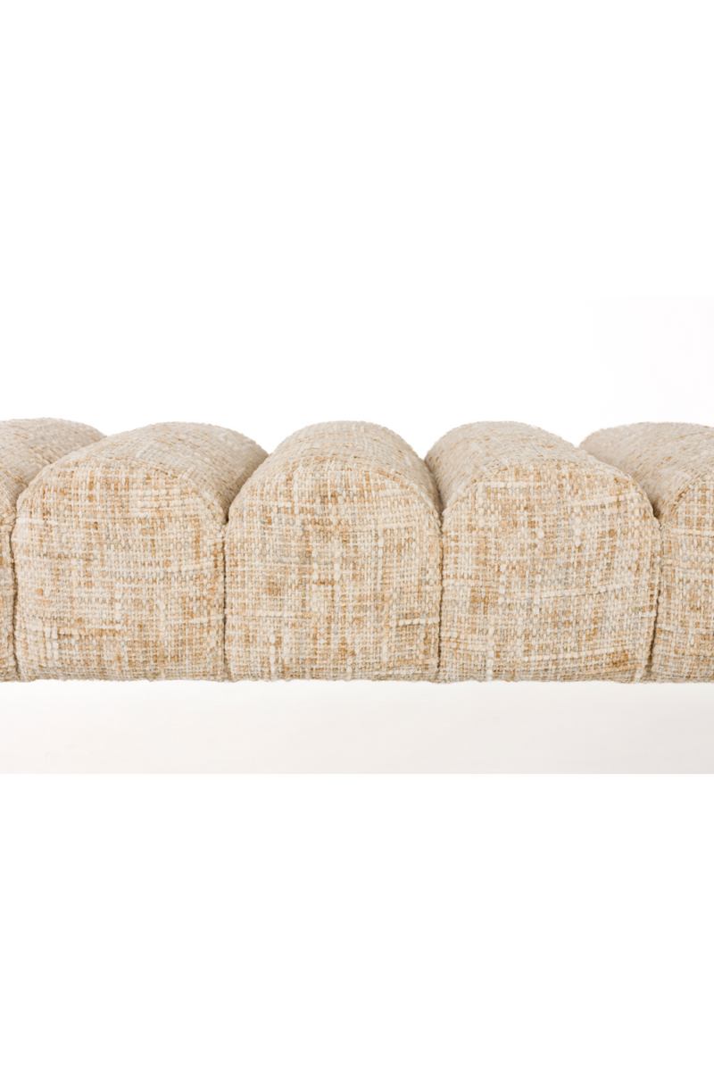 Beige Scalloped Bench | DF Jethro | Dutchfurniture.com