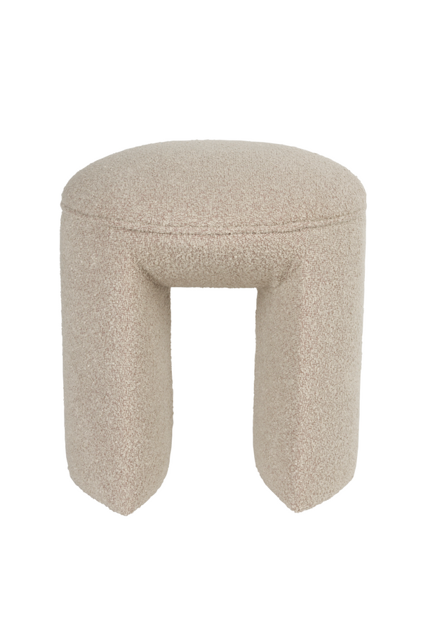 Beige Upholstered Stool | DF Noxx | Dutchfurniture.com