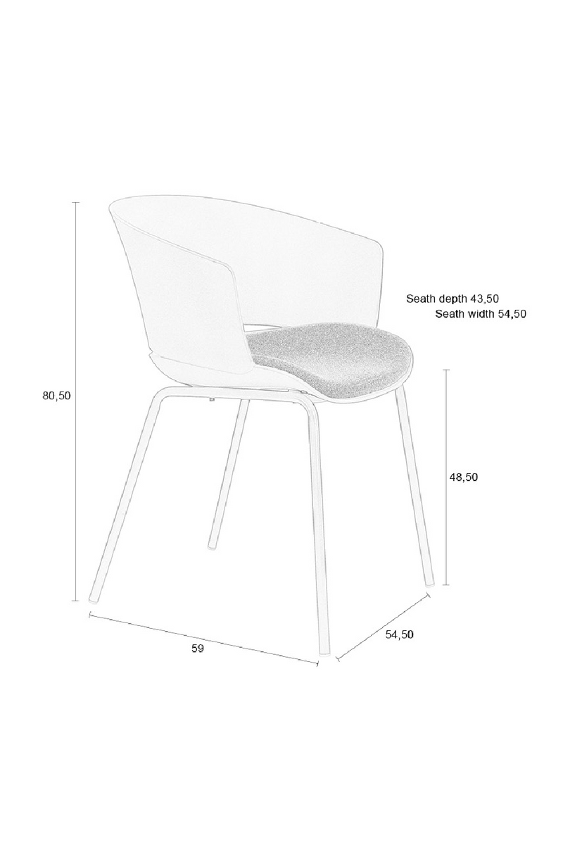 Curved Modern Dining Chair Set (4) | DF Jessica | Dutchfurniture.com