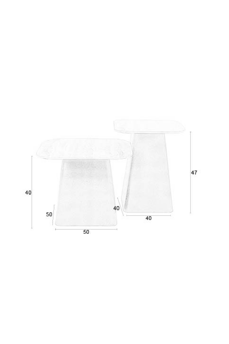 Beige Ceramic Side Table Set (2) | DF Baru | Dutchfurniture.com
