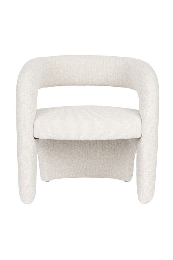 White Curved Lounge Chair | DF Nova | Dutchfurniture.com