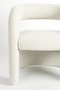 White Curved Lounge Chair | DF Nova | Dutchfurniture.com