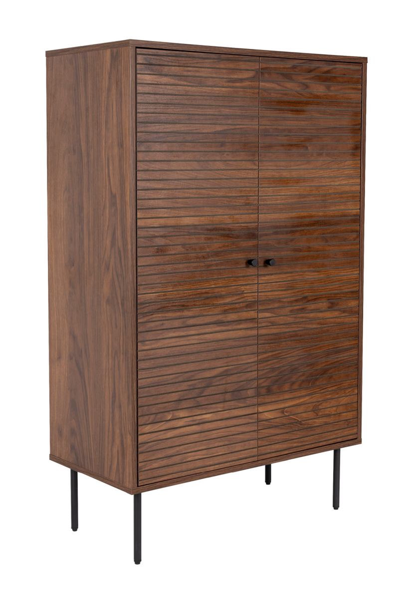 Brown Wooden 2-Door Cabinet | DF Stripes | Oroatrade.com