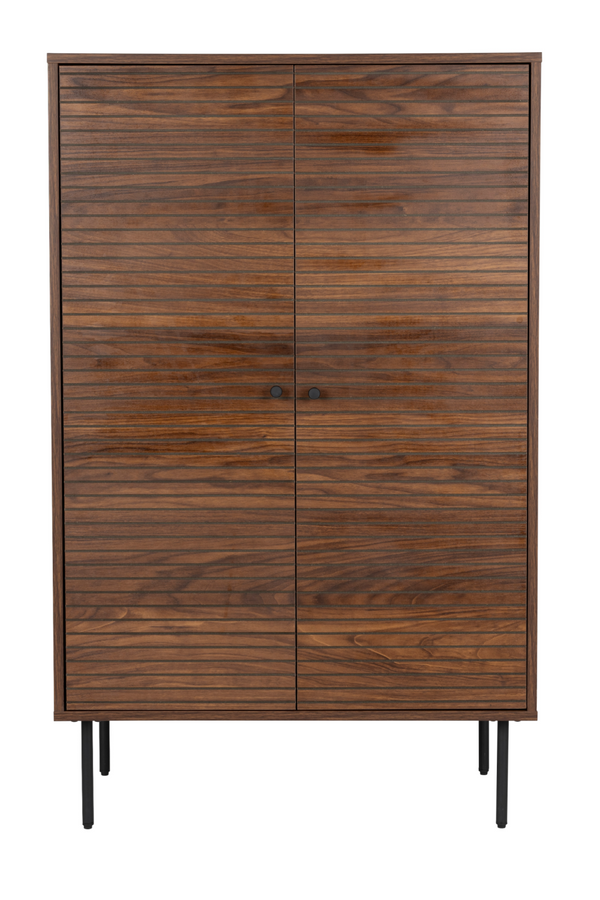 Brown Wooden 2-Door Cabinet | DF Stripes | Oroatrade.com