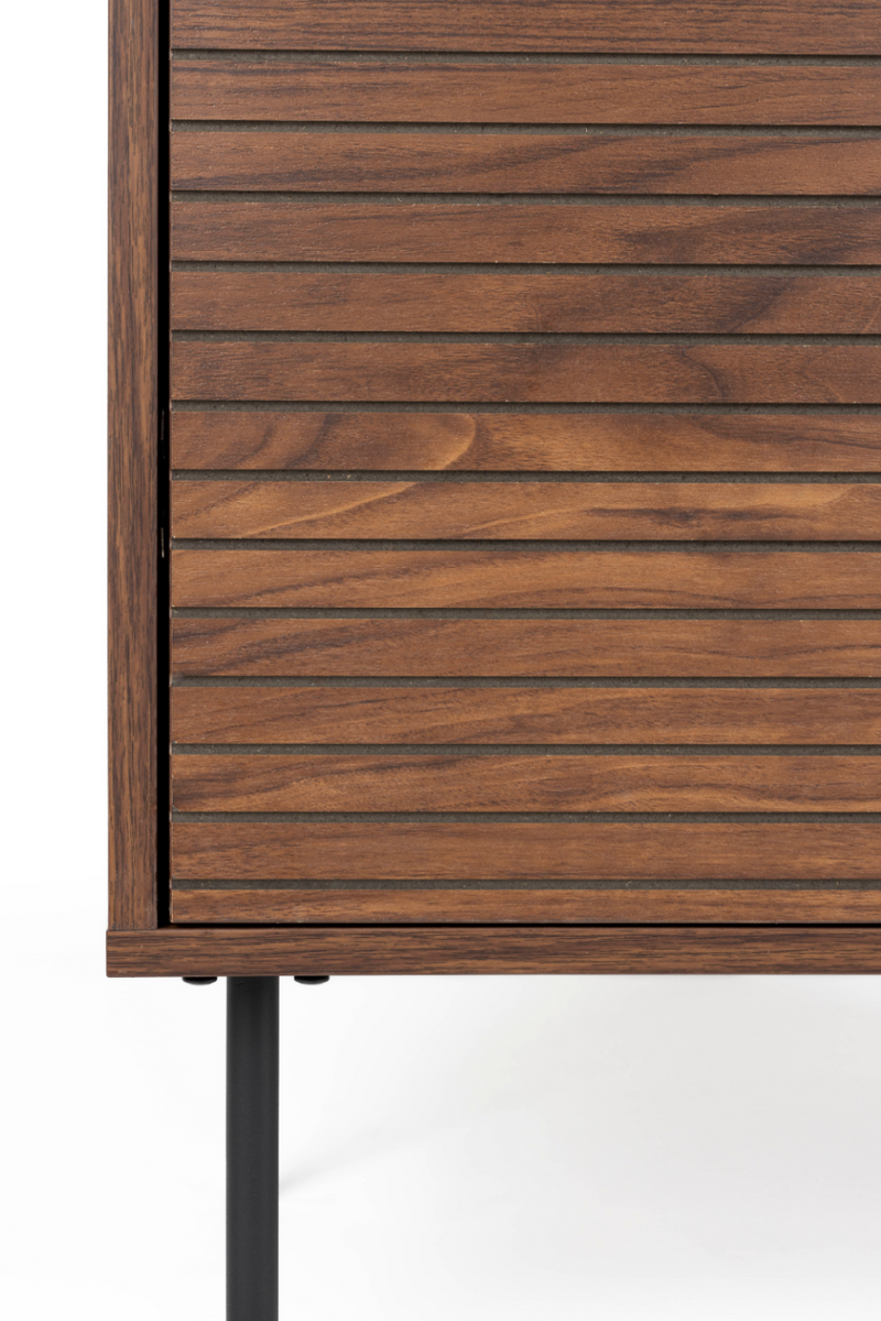 Brown Wooden 2-Door Cabinet | DF Stripes | Oroatrade.com