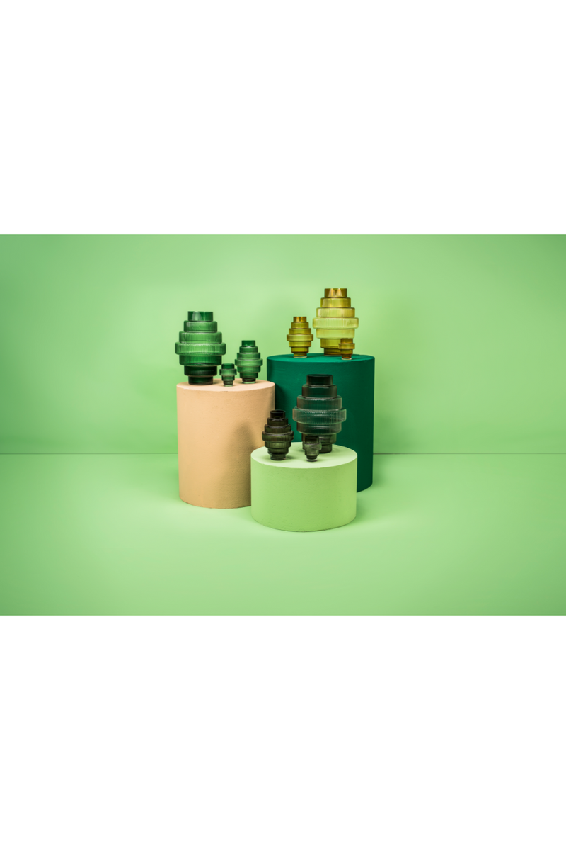 Green Tiered Glass Vase | Pols Potten Steps | Dutchfurniture.com