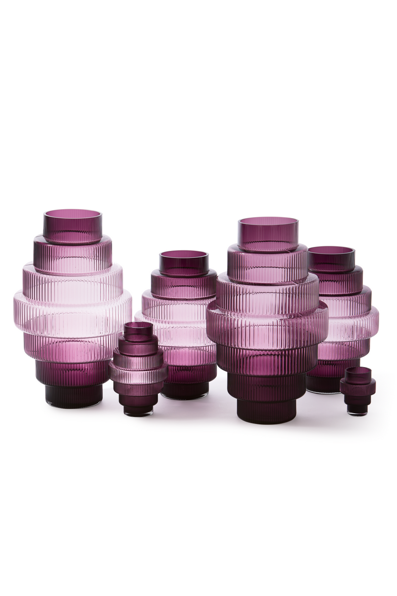 Purple Glass Tiered Vase S | Pols Potten Steps | Dutchfurniture.com